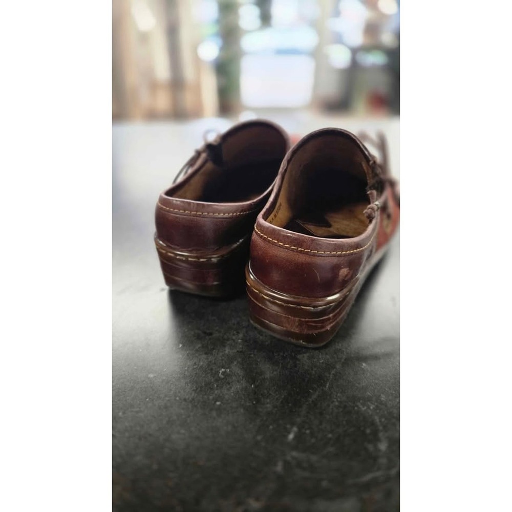 Born Wool Felt Leather Comfort Clog Shoes W52058 Brown 9 - Picture 3 of 8